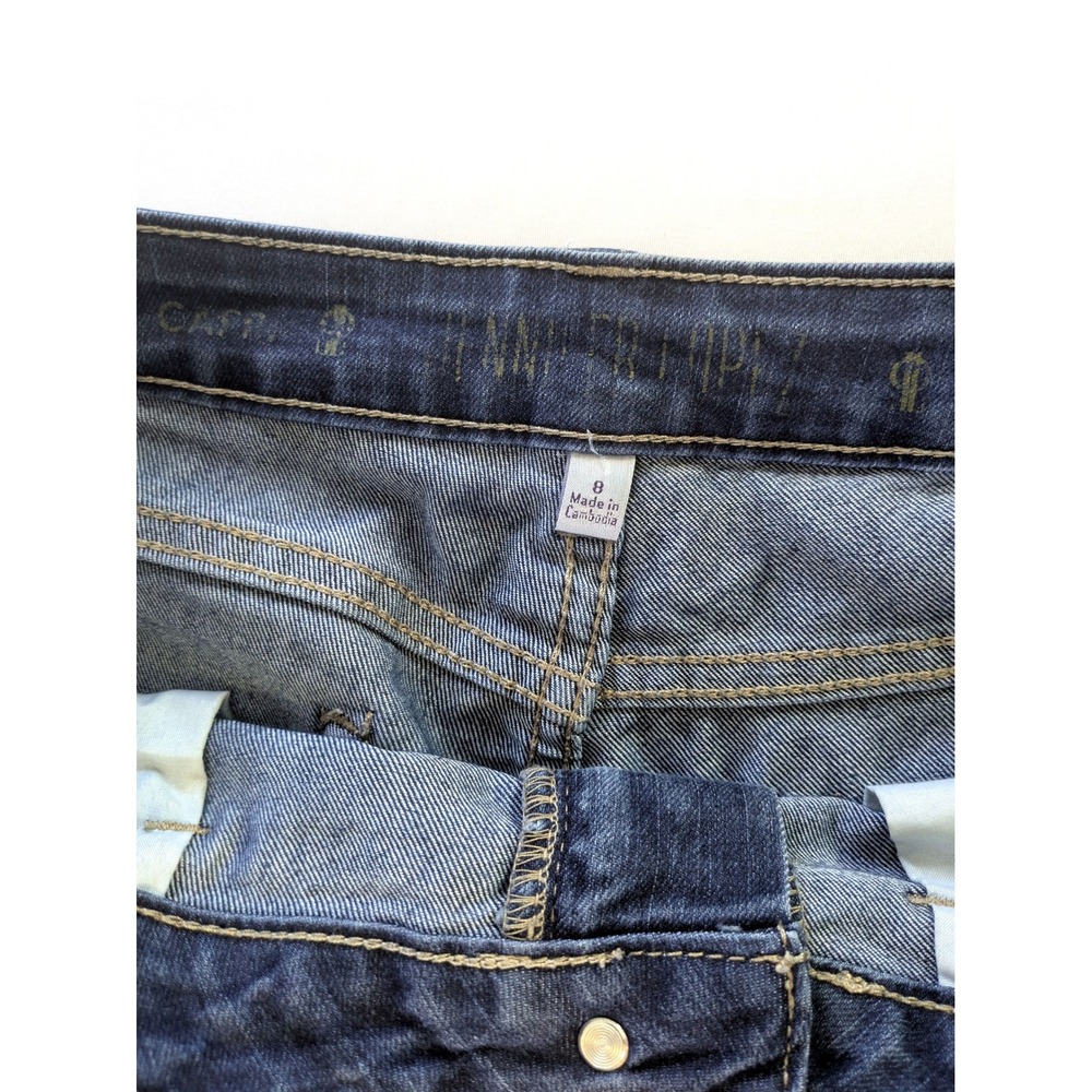 Jennifer Lopez Womens Dark Wash Denim Capri Jeans Blue Size 8 Cropped Pants - Picture 3 of 7